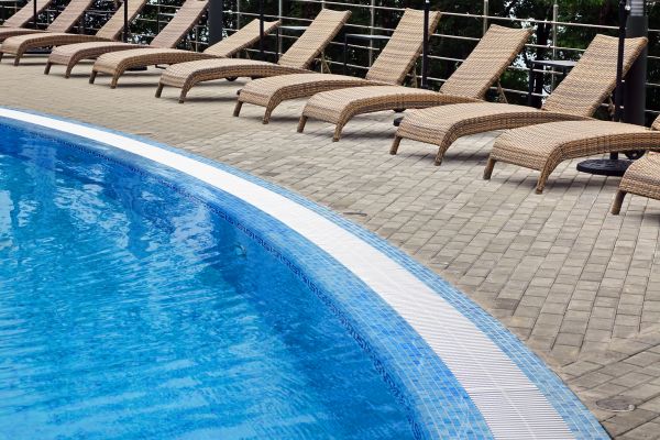 Cost of Poolside Hardscaping in Bel Air